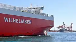 MV Tirranna arriving at Fremantle, Australia, in March 2016
