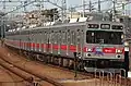 8-car set 9001 with a headmark commemorating its final run on the Toyoko Line, February 2013