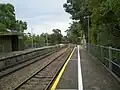 Northbound view from Platform 1, December 2007. Prior to the western platform (left) being demolished in early 2008