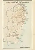 Dublin, Wicklow and Wexford Railway network in 1895