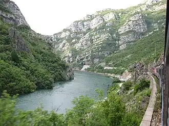 View from train between Jablanica and Mostar