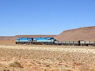 Train near Kolmanskop in 2019