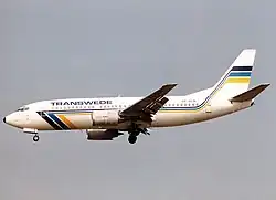 Wing-mouned twin turbojeg with low wings