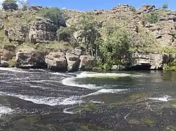 A rock pool in the Treur River