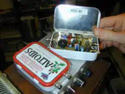 Flip-top can[16] with hinged cover