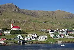 Tvøroyri seen from M/F Smyril.