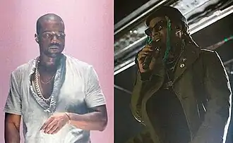 Kanye West (left) and Ty Dolla Sign