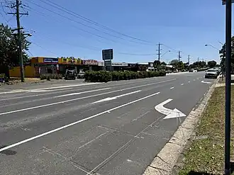 Frankston-Flinders Road and shops in Tyabb