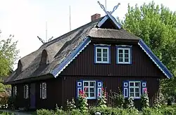 Traditional fisherman houses in Nida