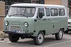 2018 "Jubilee" special and limited edition made in honor of the 60th anniversary of the launch of the UAZ-450. Cars of this edition have a two-tone retro coloring and stickers in the form of early UAZ emblem (Germany)