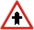 Intersection with a minor road