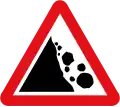 Risk of falling or fallen rocks