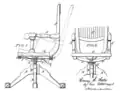 Drawing sheet details from US patent No. 168,482 for "improvements in chairs with tilting seats" issued to Henry S. Hale (1875)[24]