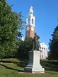 Statue of General Lafayette in front of the Ira Allen Chapel