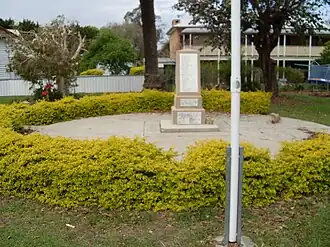 Ulmarra War Memorial, Coldstream Street, beside the Clarence River