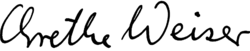 Signature Grethe Weiser
