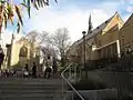 From the rear: Bonython Hall (left) and the Conservatorium