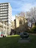 From the rear: Bonython Hall (right) and the Napier Building