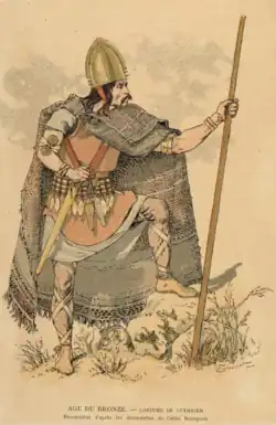 Illustration of an Urnfield culture warrior, France