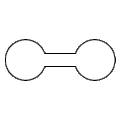 A horizontal white dumb-bell when displayed in a signal area indicates that aircraft are required to land, take off and taxi on runways and taxiways only.