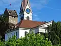 Reformed Church (official) and castle of Uster