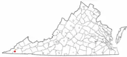 Location of Duffield, Virginia