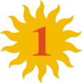TV 1's eighth logo (1997–2001). A variation of this one continued to be used until 20 January 2005.