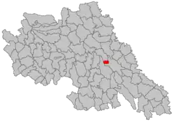 Location in Iași County