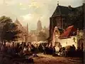 Market Day at Zaltbommel by Elias Pieter Van Bommel, 1852
