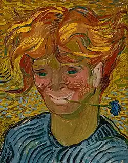 Young Man with Cornflower June 1890 Private collection, (F787)
