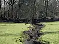 The Chemerette stream passes through an old path before flowing in Vaige river.