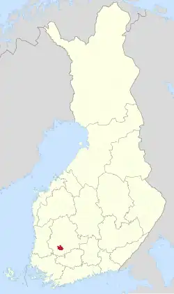 Location of Vesilahti in Finland