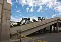 Collapsed Vespucio Norte Express Highway in Santiago