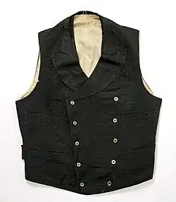 c. 1870 American silk vest
