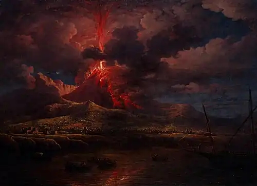 Vesuvius Erupting at Night, 1768