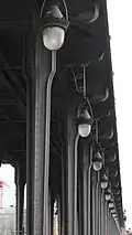 Street lights and colonnade