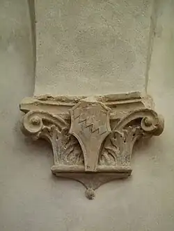 Valmarana family crest in the crypt