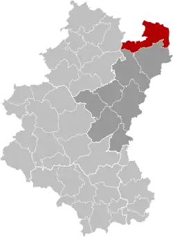 Location of Vielsalm in Luxembourg province