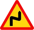 W.202b: Double bend first to right