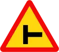 W.205b: Side road junction on the right