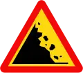 W.228a: Risk of landslides from the left