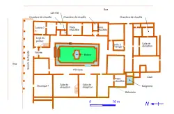 Plan at the height of the house.