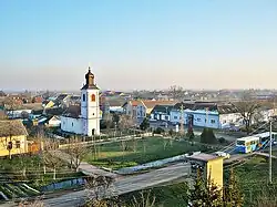 View from the Evangelical Church Tower in Kisač
