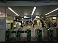 View of Kaizuka Station from platform of Nishitetsu Kaizuka Line
