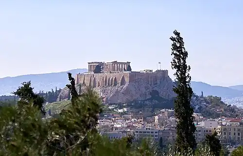 The view of Acropolis from Ardittos Hill