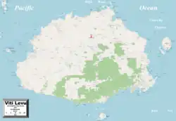 Viti Levu with Navala in the island's centre-north