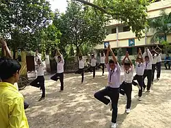 Vivekananda Kendra Students Practicing Yoga Exercise – To Improve Physical and Mental Stability