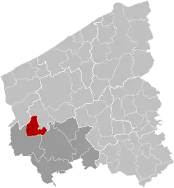 Location of west flanders in West Flanders