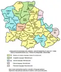 Language map of Vojvodina, 1921