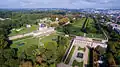 Aerial view of the Orangery and the remains of the Château-Neuf converted to an observatory